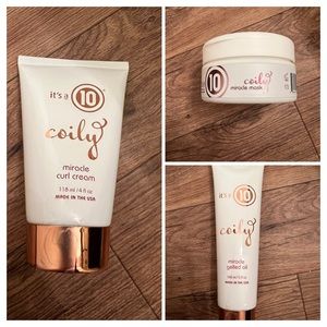 its a 10 coily bundle - miracle curl cream, gelled oil & miracle mask